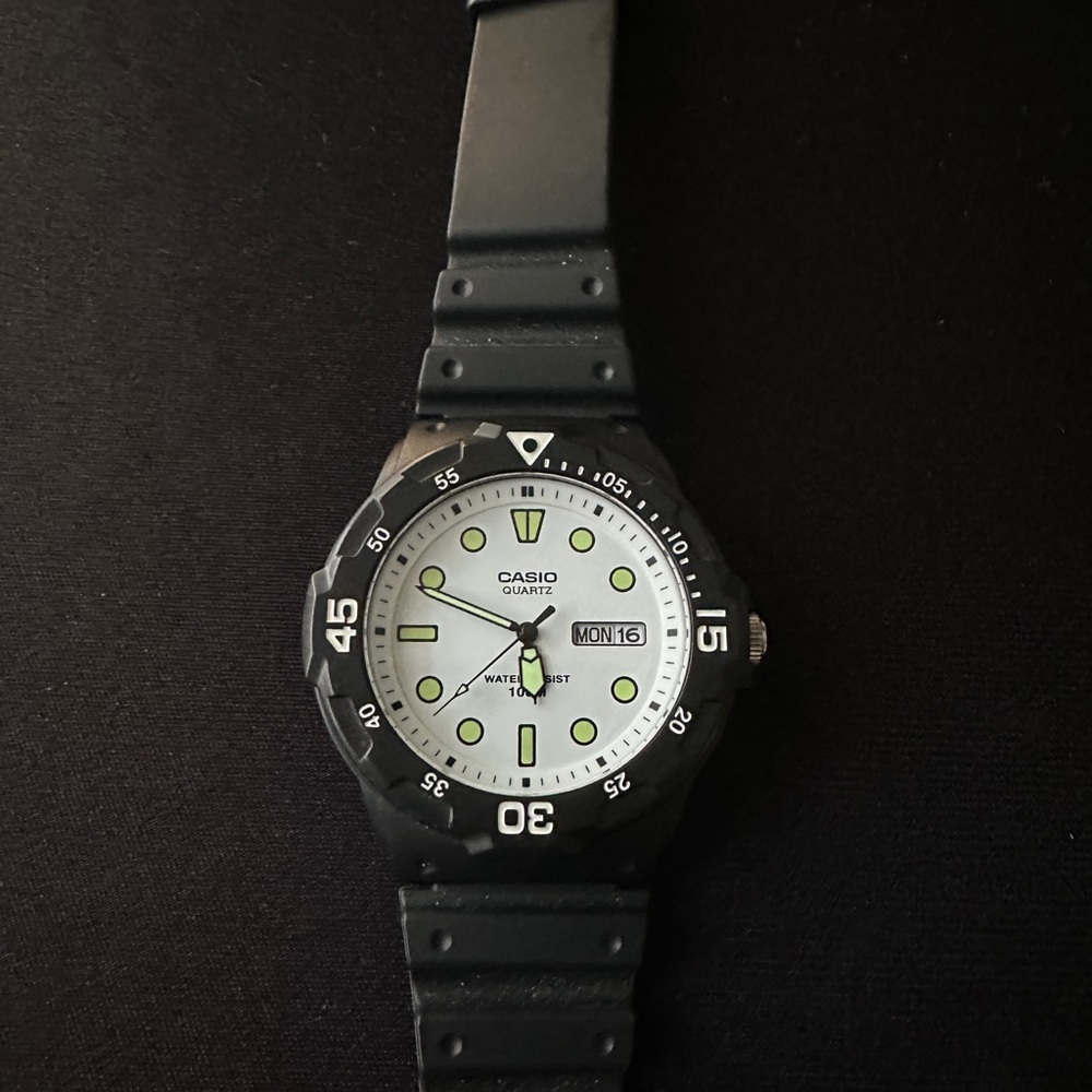 Casio Black and White Watch